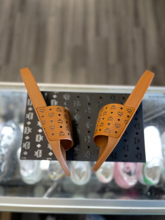 MCM Monogram Slides Brown