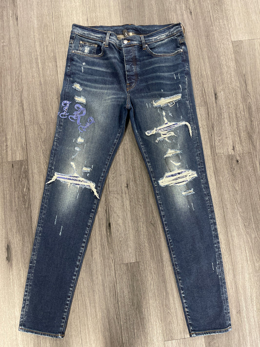 Amiri Jeans Dark Wash "Blue Bandana"