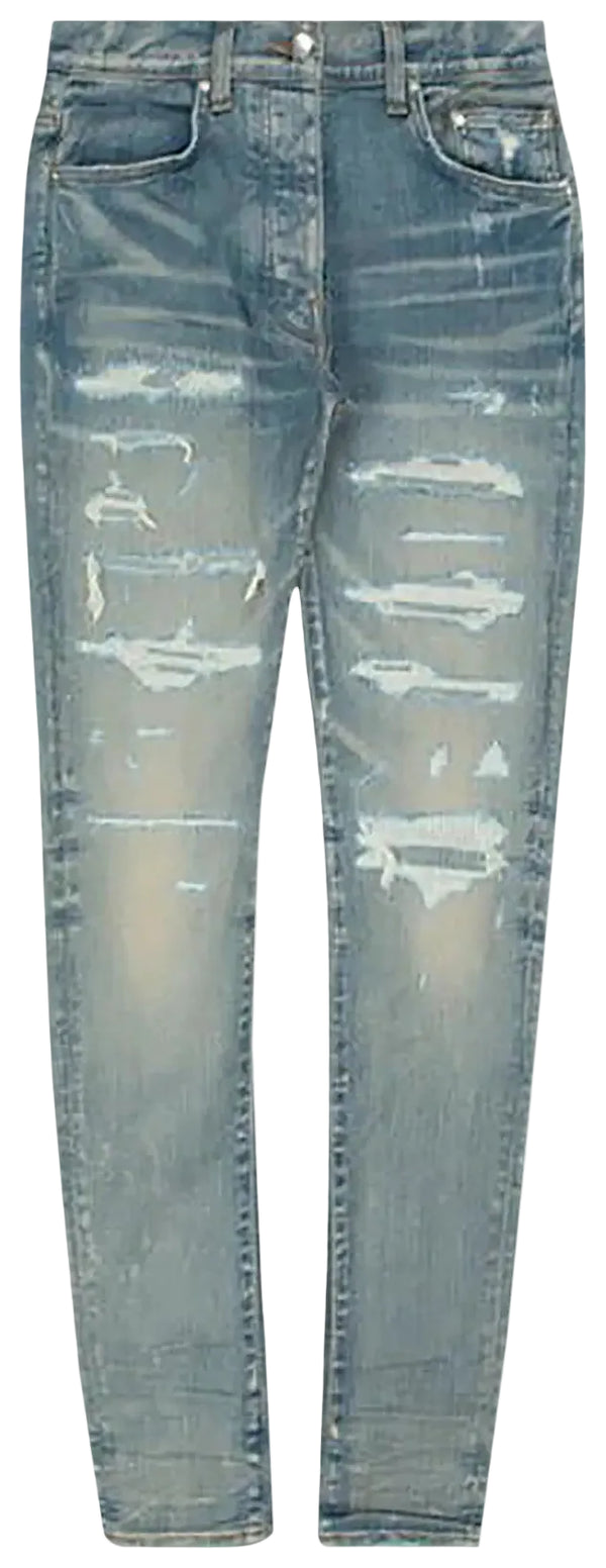 AMIRI DENIM REPAIR THRASHER CLAY INDIGO