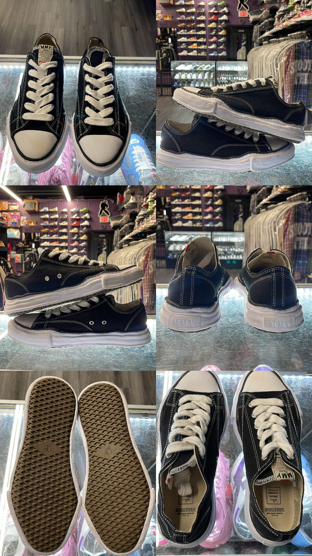 2023 Maison Mihara Yasuhiro Peterson 23 OG Sole Canvas Low "Black White"
