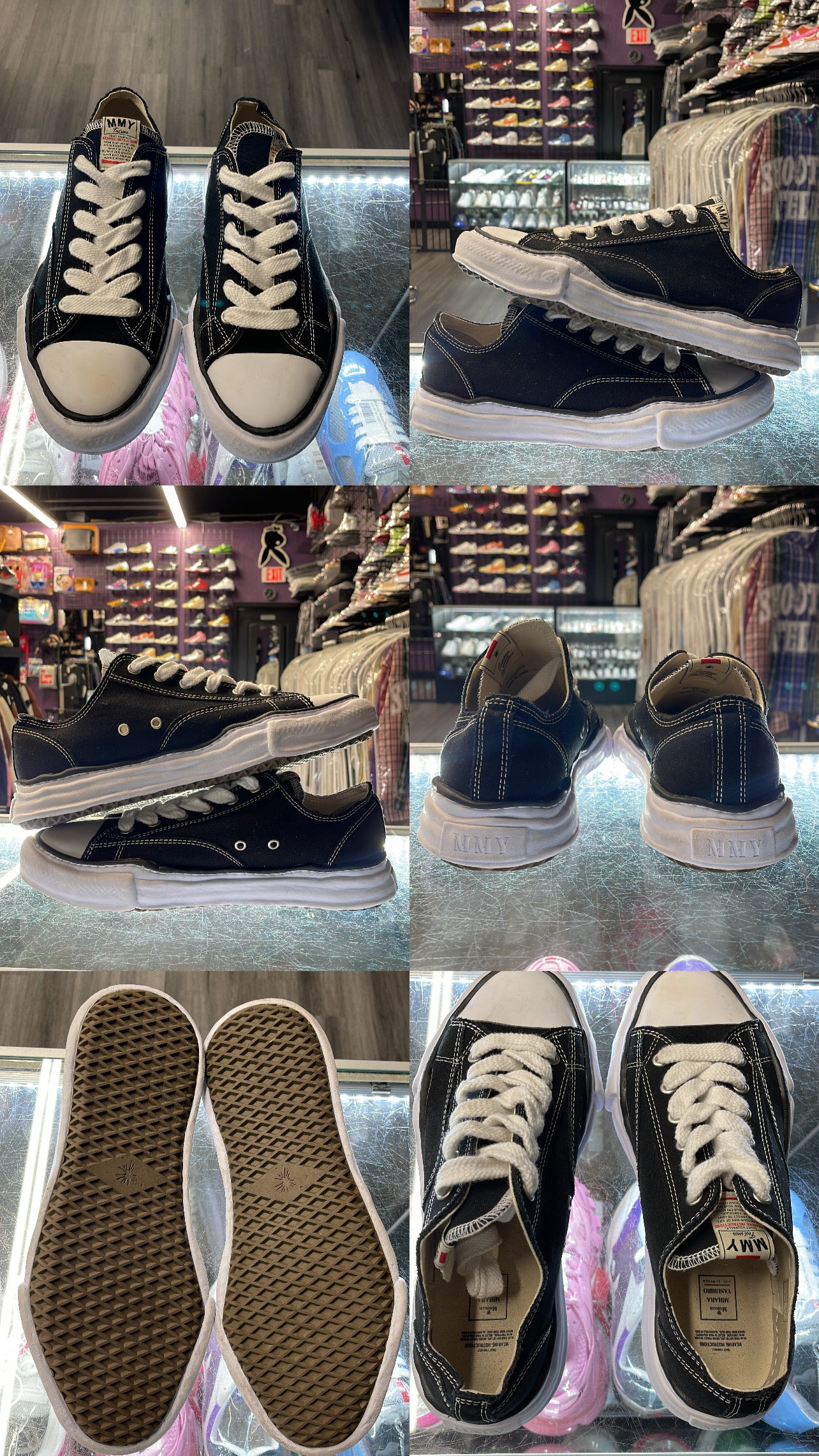 2023 Maison Mihara Yasuhiro Peterson 23 OG Sole Canvas Low "Black White"