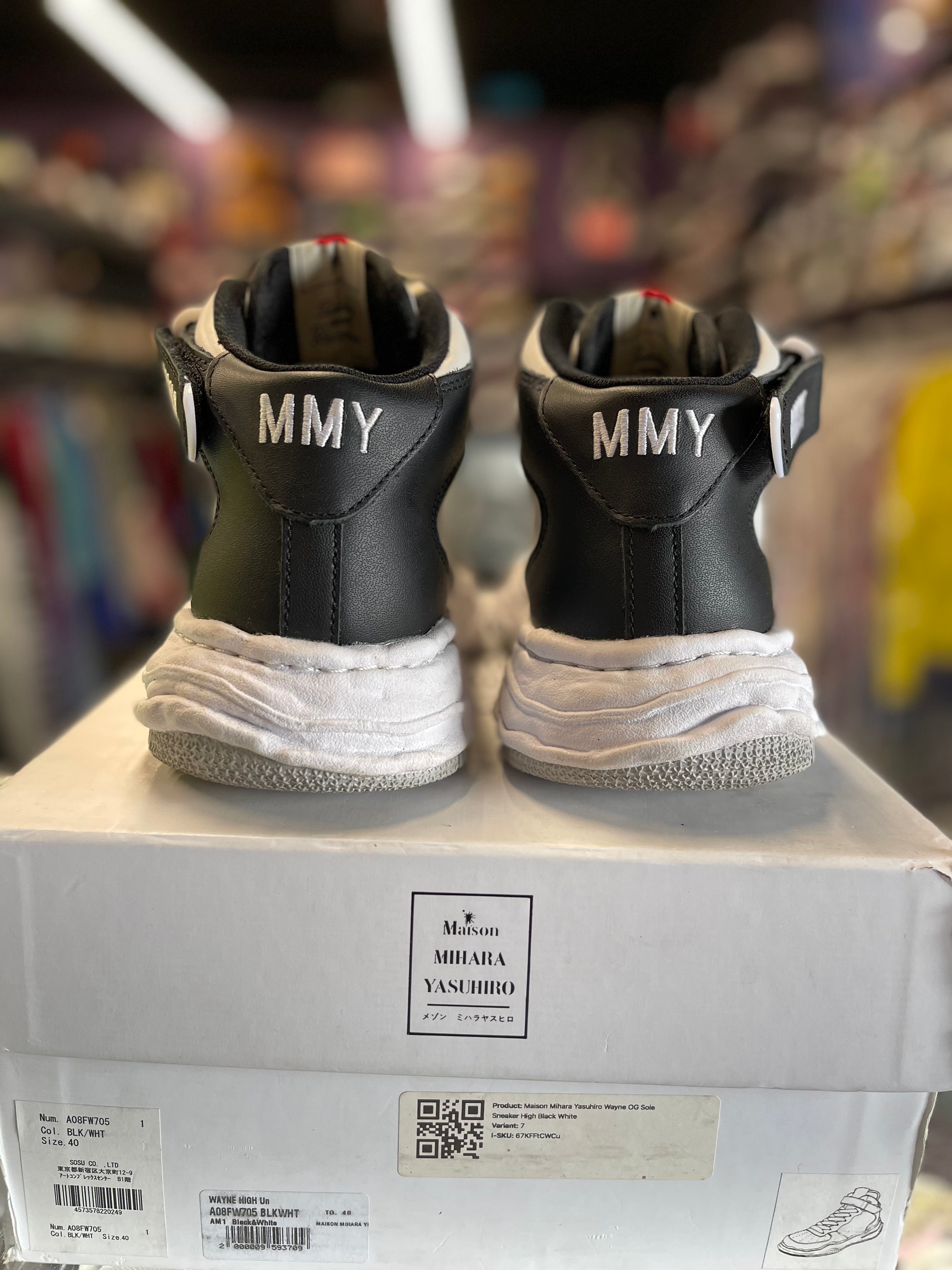 Maison Mihara Yasuhiro Wayne OG Sole Leather High "Black White"