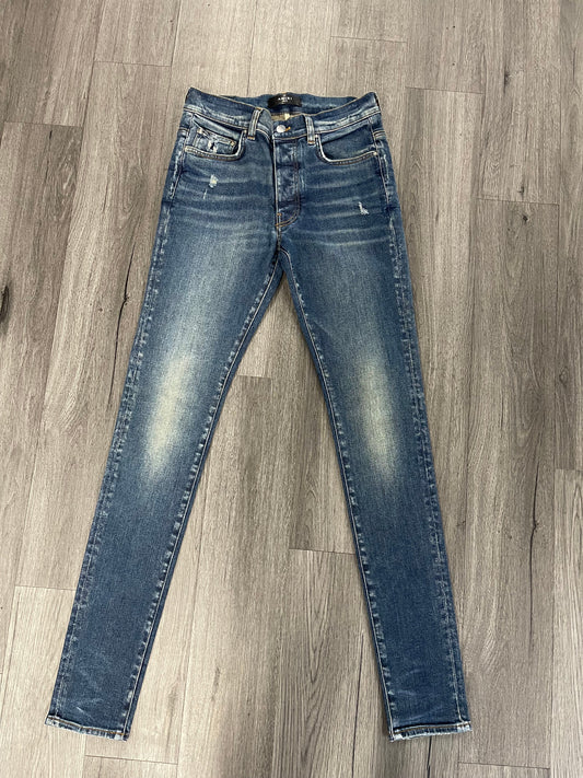 Amiri Zig Zag Skinny Jeans "Light Indigo"