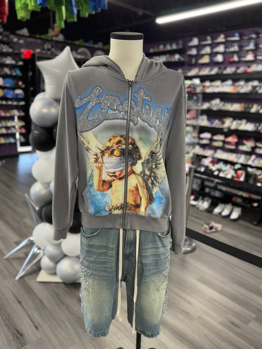 Mixed Emotions Zip Up Angel "Grey"