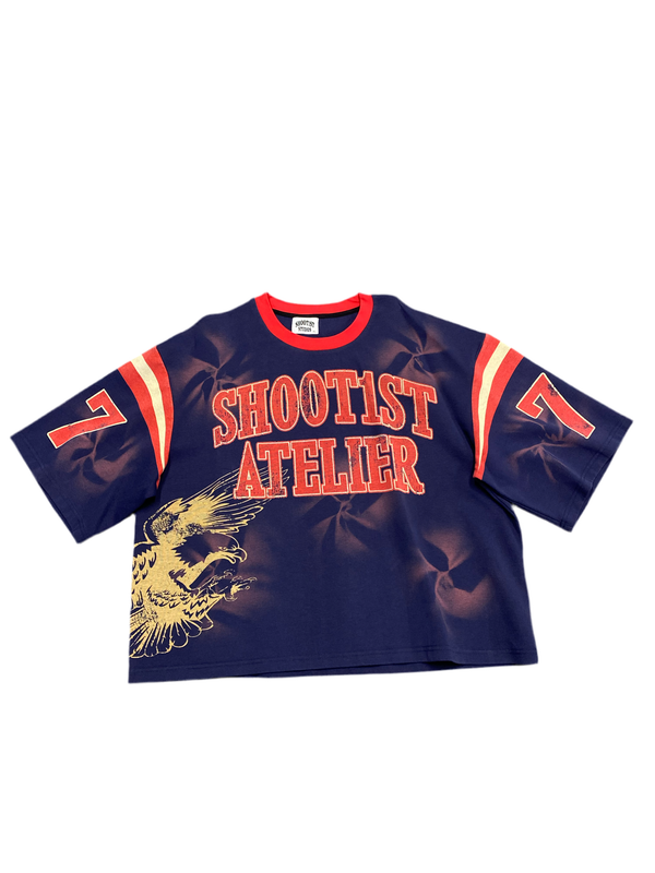 Shoot1st Washed Atelier Jersey "Navy Blue/Red"