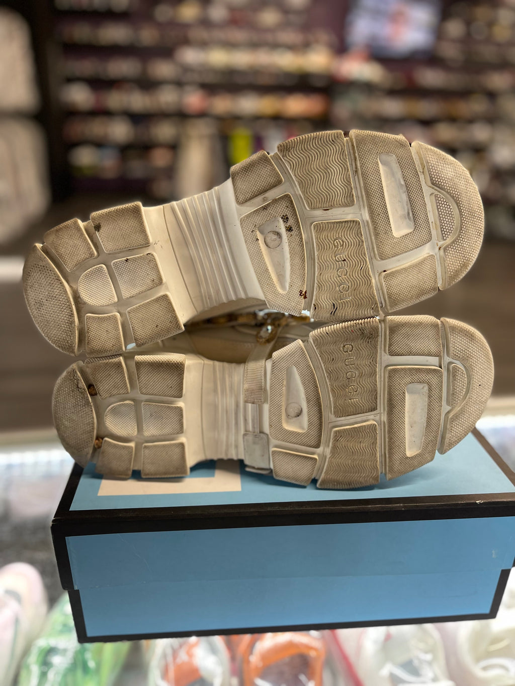 Gucci Flashtrek Sneaker "White Crystals"