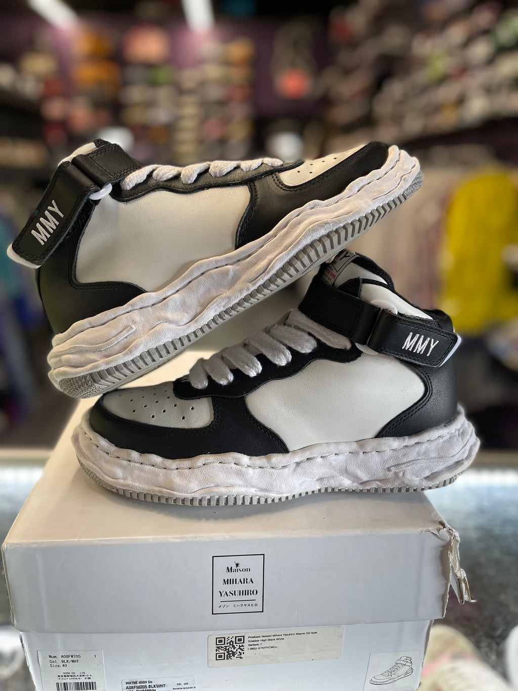 Maison Mihara Yasuhiro Wayne OG Sole Leather High "Black White"