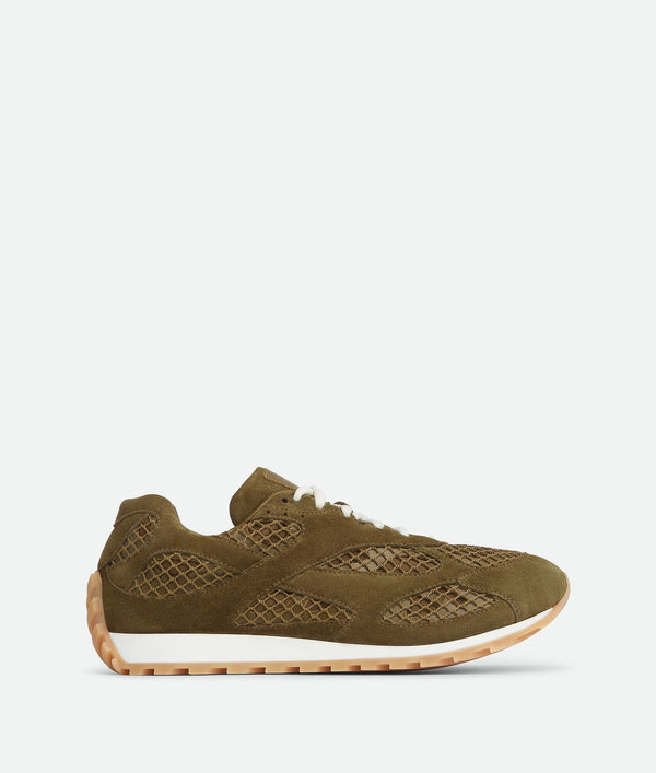 Bottega Venetta Orbit Sneaker "Suede Olive"