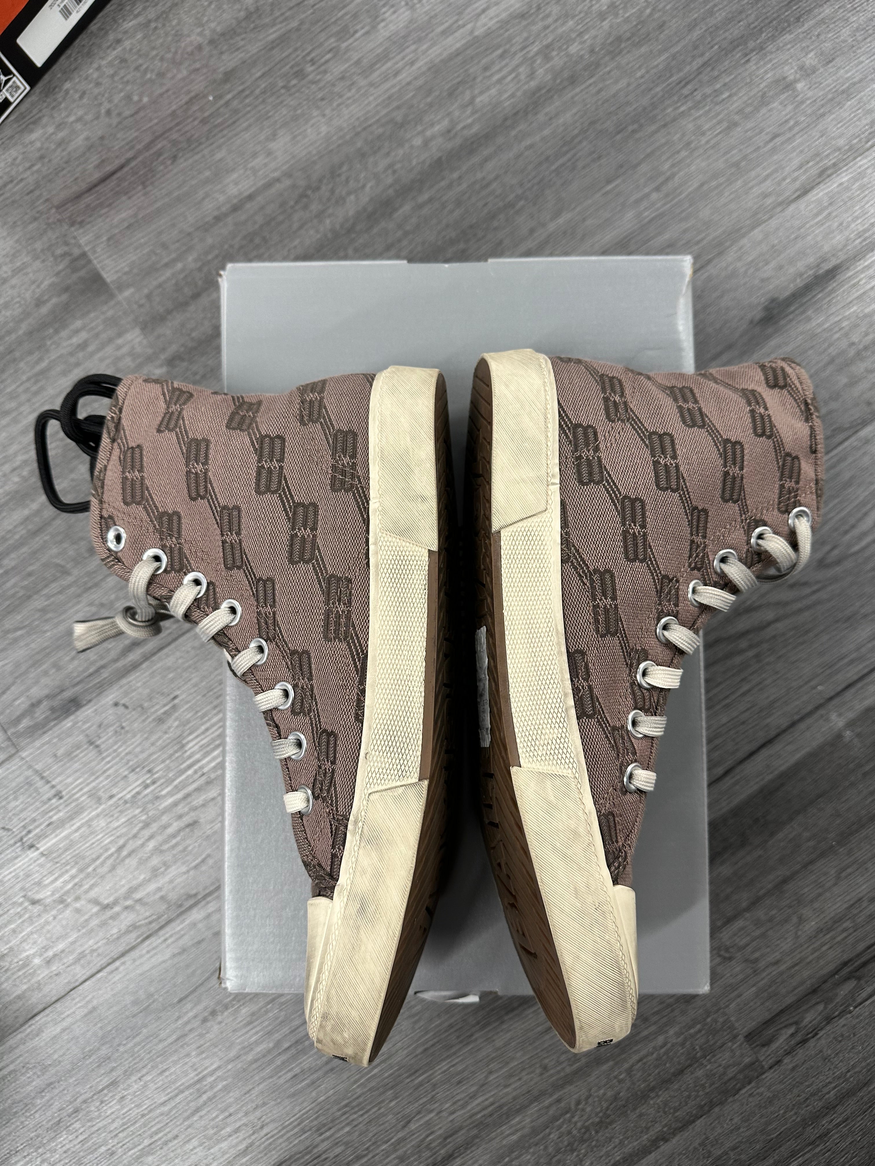 Balenciaga High Top Monogram BB "Dark Mink"
