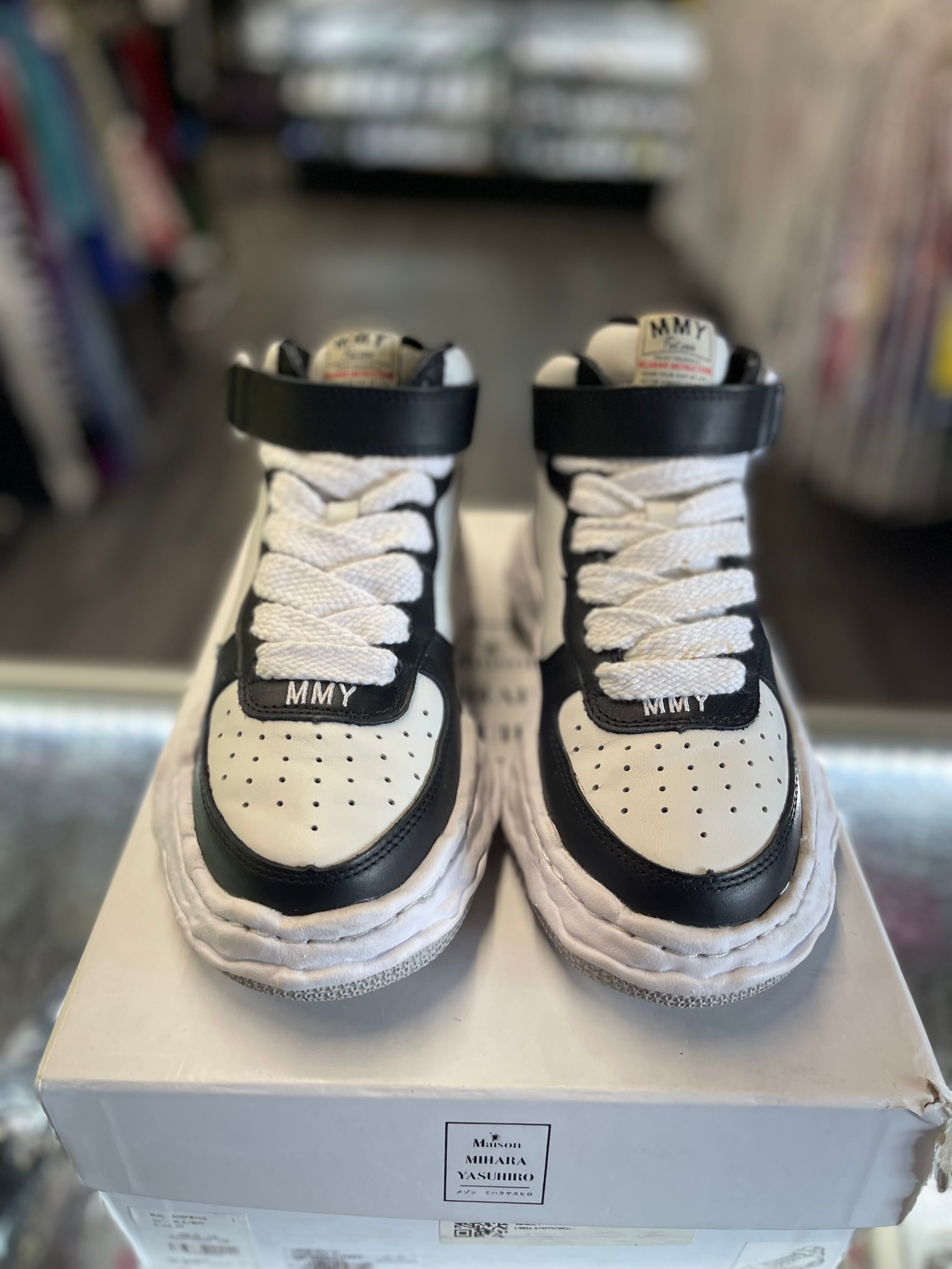 Maison Mihara Yasuhiro Wayne OG Sole Leather High "Black White"