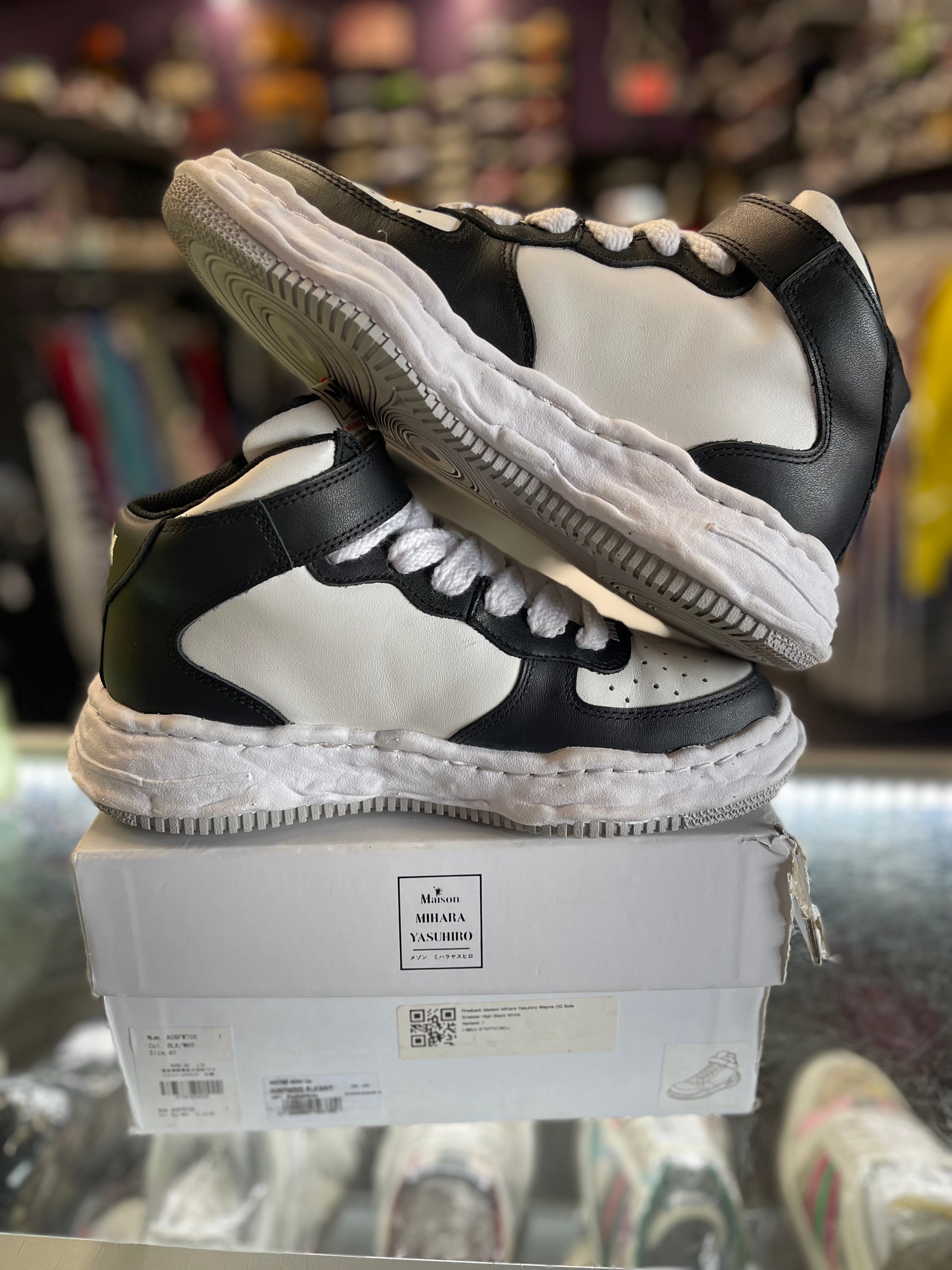 Maison Mihara Yasuhiro Wayne OG Sole Leather High "Black White"