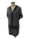 Balmain Monogram Shorts Set NAVY