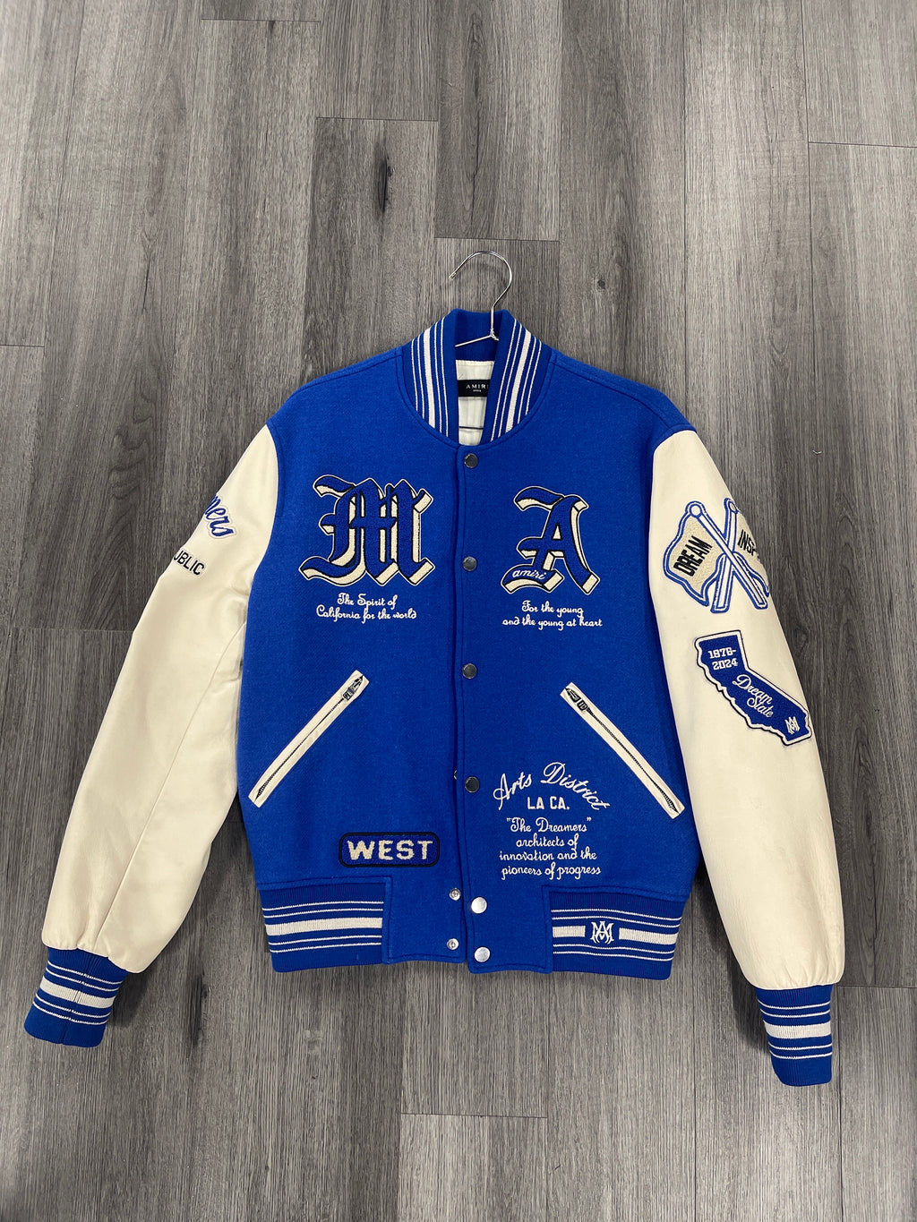 Amiri Dream Team Varsity Jacket "Blue/White"