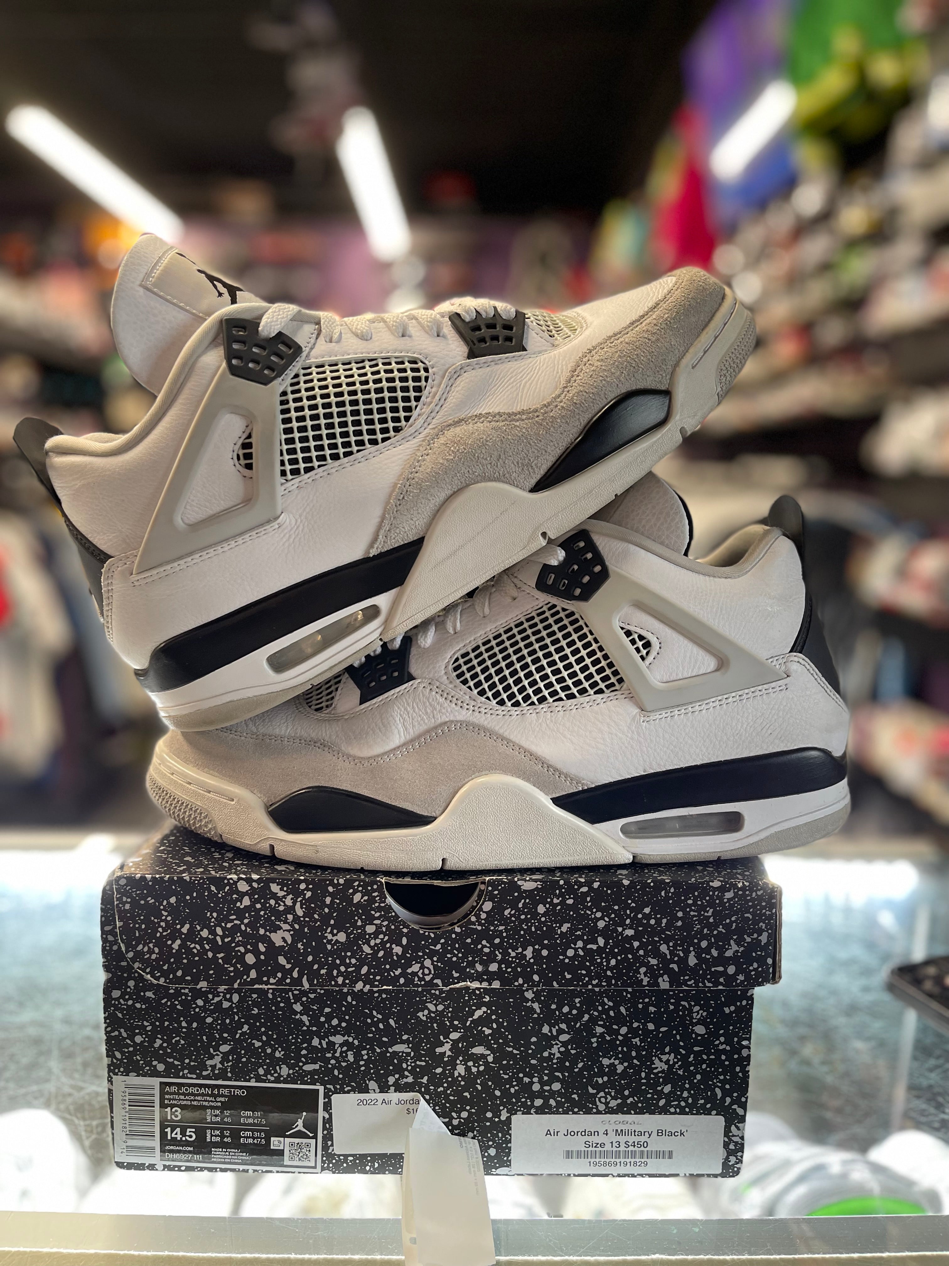 2022 Air Jordan Rertro 4 "Military Black"