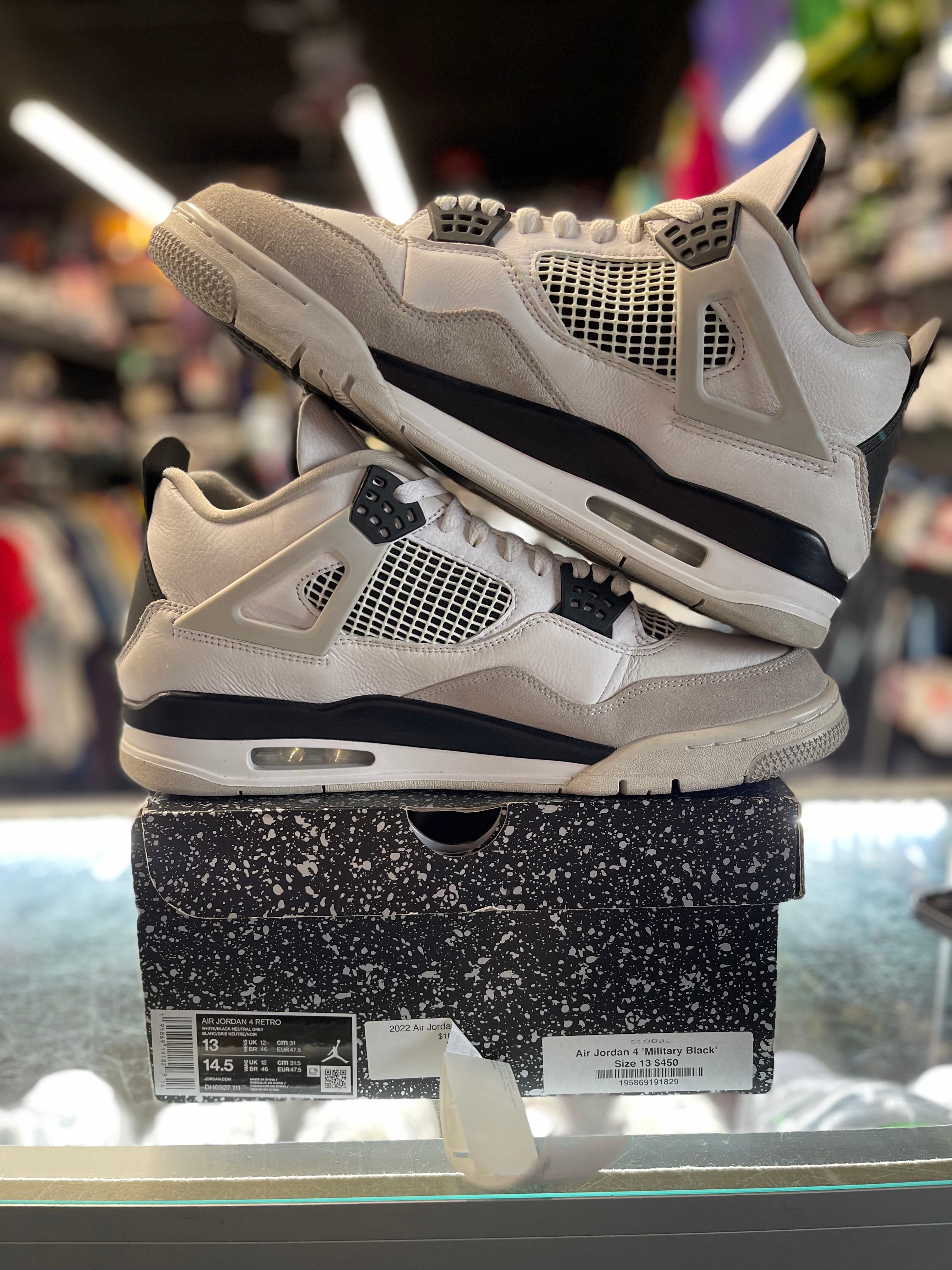 2022 Air Jordan Rertro 4 "Military Black"