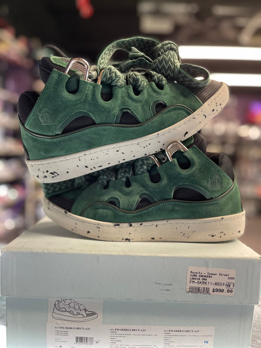 Lanvin Curb Sneaker "Green Suede"