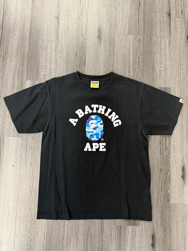 Bape Tee Flame "White/Light Blue"