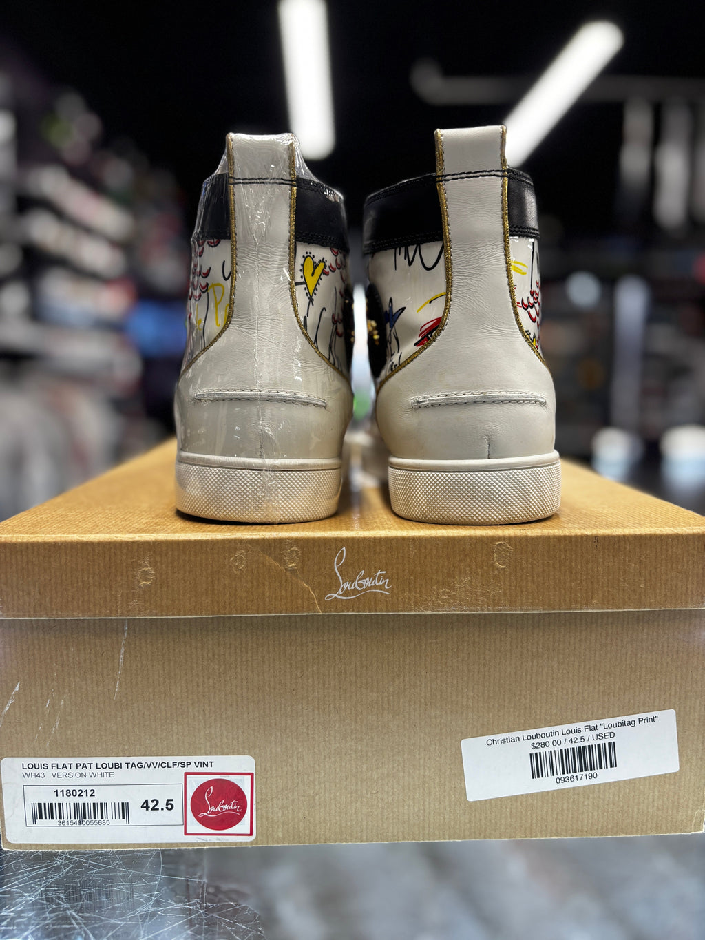 Christian Louboutin Louis Flat "Loubitag Print"