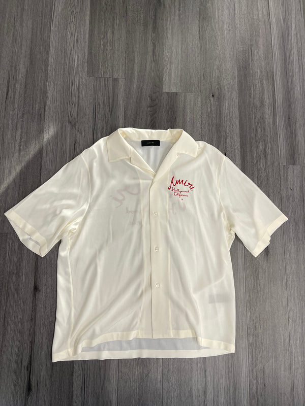 Amiri Button Up "Cream Red"