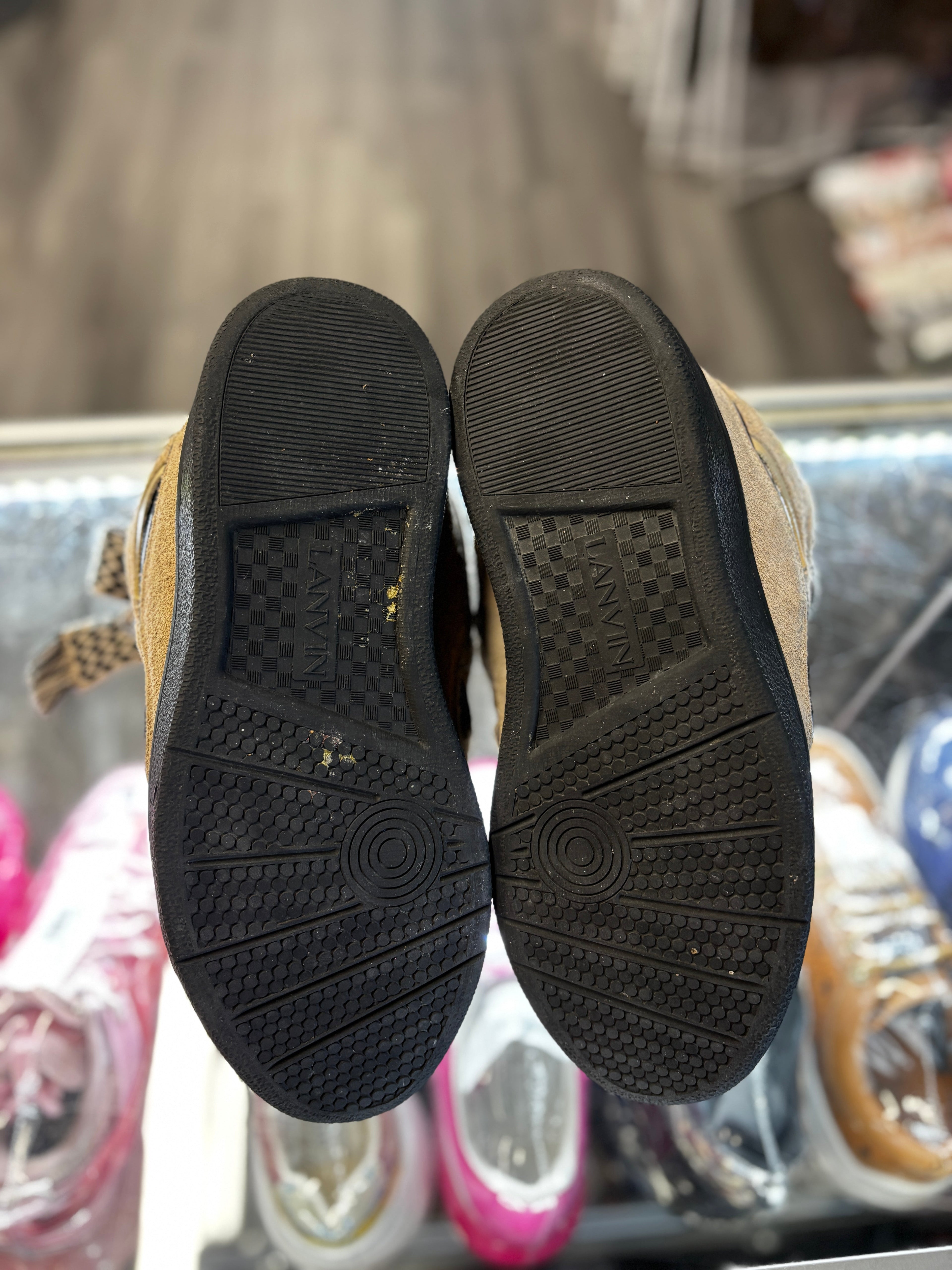 Lanvin Curb Sneaker "Beige/Black"