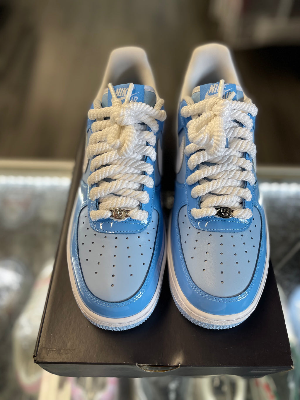 2024 Nike Air Force 1 Low 07 LV8 "Phychic Blue White Patent"