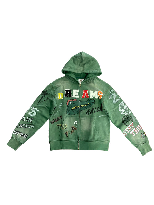 Dreams Galore "Green Flordian Zip-Up"