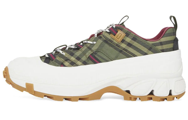 Burberry Arthur Check Sneakers "Military Green / Rubber Bottom"
