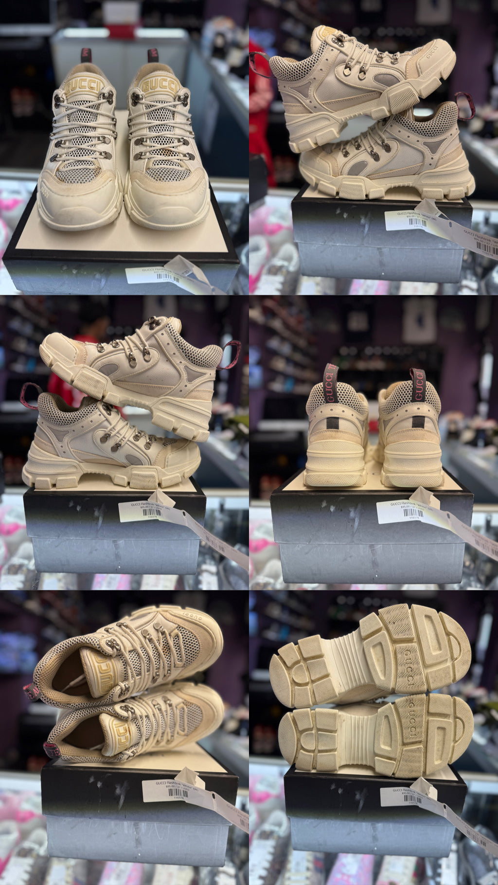 Gucci Flashtrek Sneaker "White Crystals"