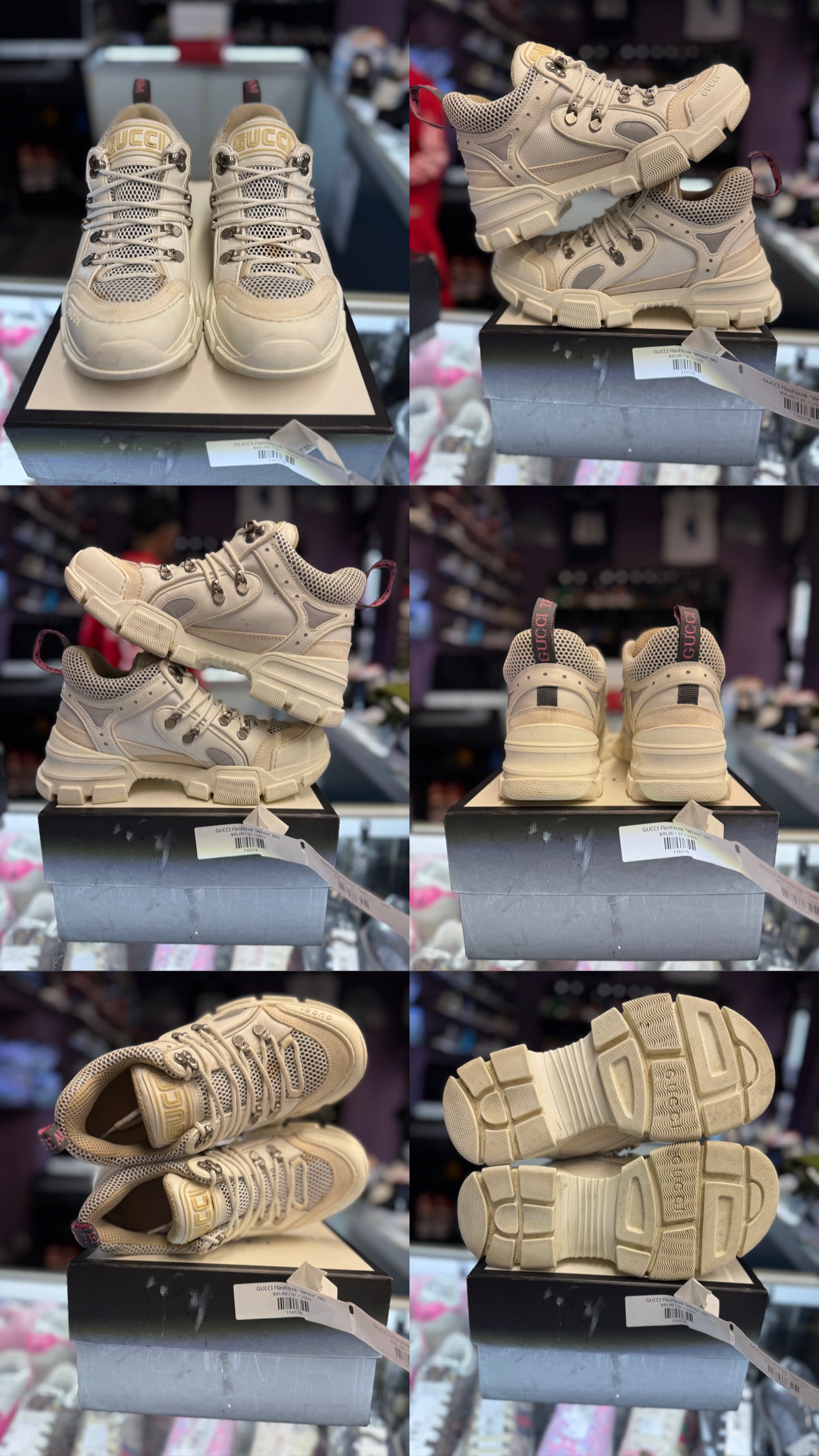 Gucci Flashtrek Sneaker "White Crystals"