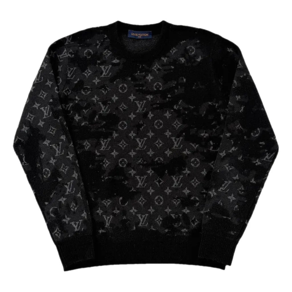 Louis Vuitton LVSE Monogram Distressed Crewneck "Black"