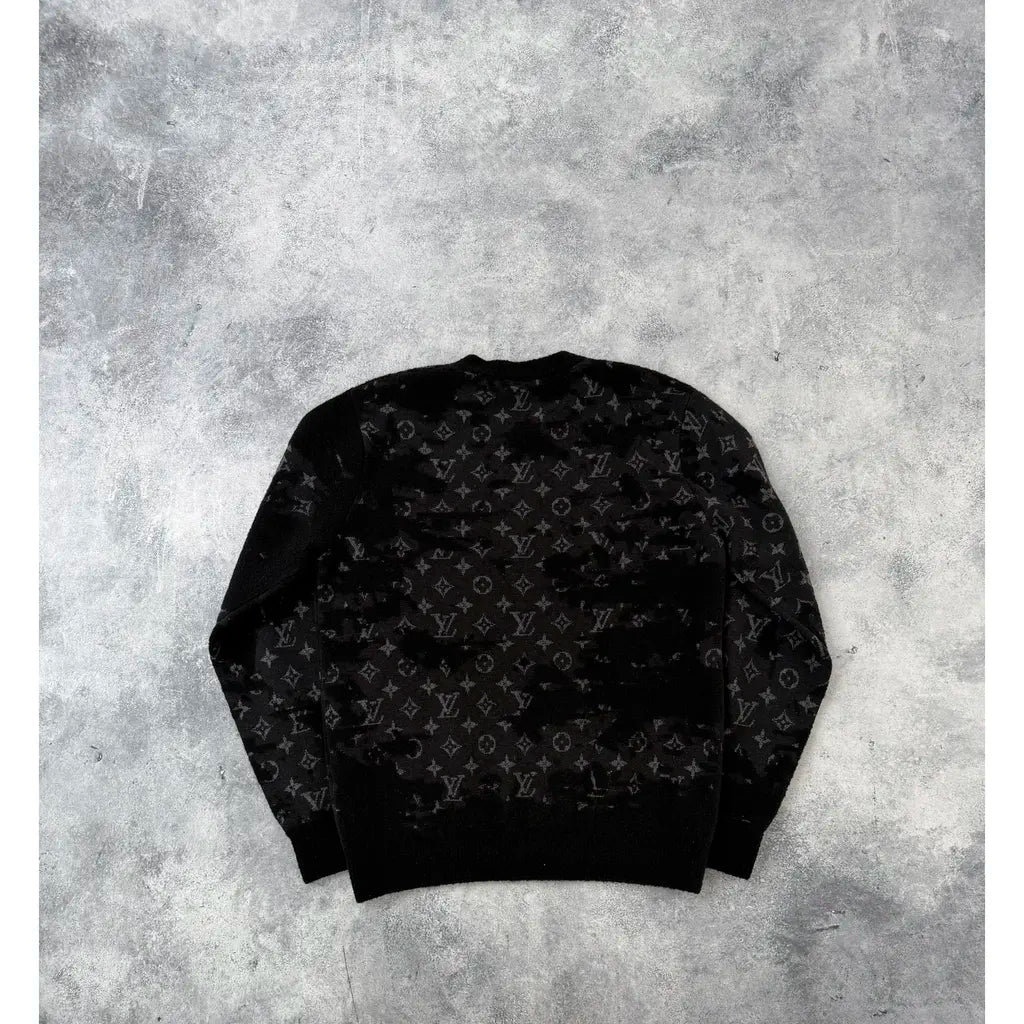 Louis Vuitton LVSE Monogram Distressed Crewneck "Black"