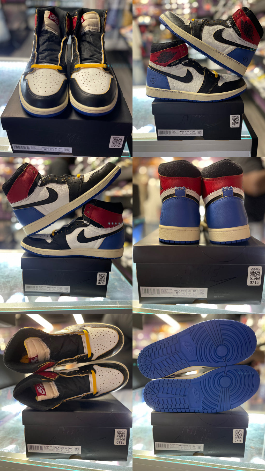 2026 Air Jordan Retro 1 OG SP "Fragment x Union LA Varsity Red Sport Royal"