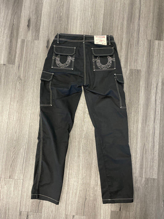True Religion Pants Pocket Logo "Black/White"