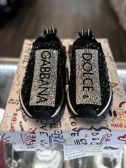 Dolce Gabbana Sorrento Slip-on "Black Crystal"