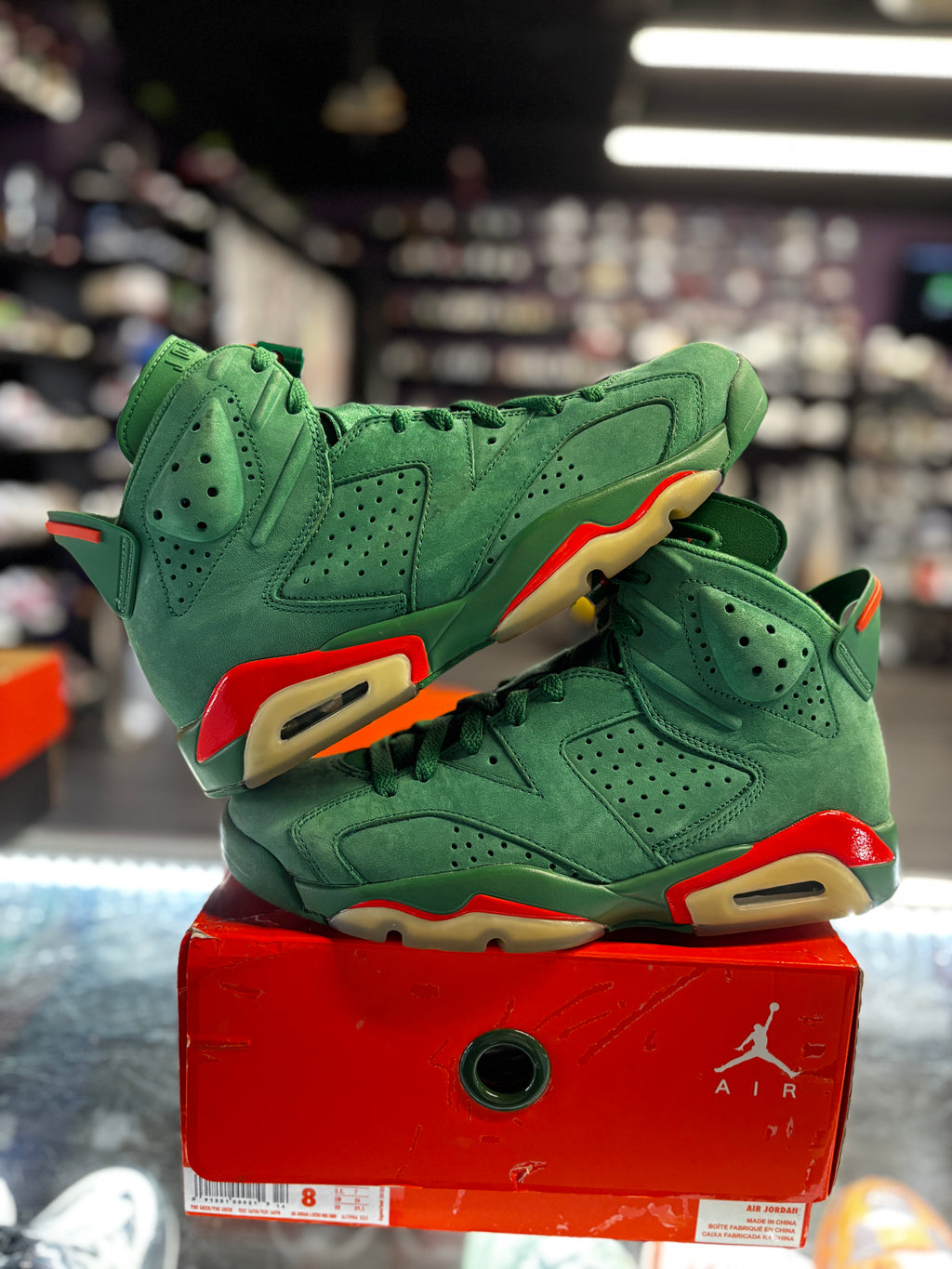 2017 Air Jordan 6 Retro NRG "Green Suede Gatorade"