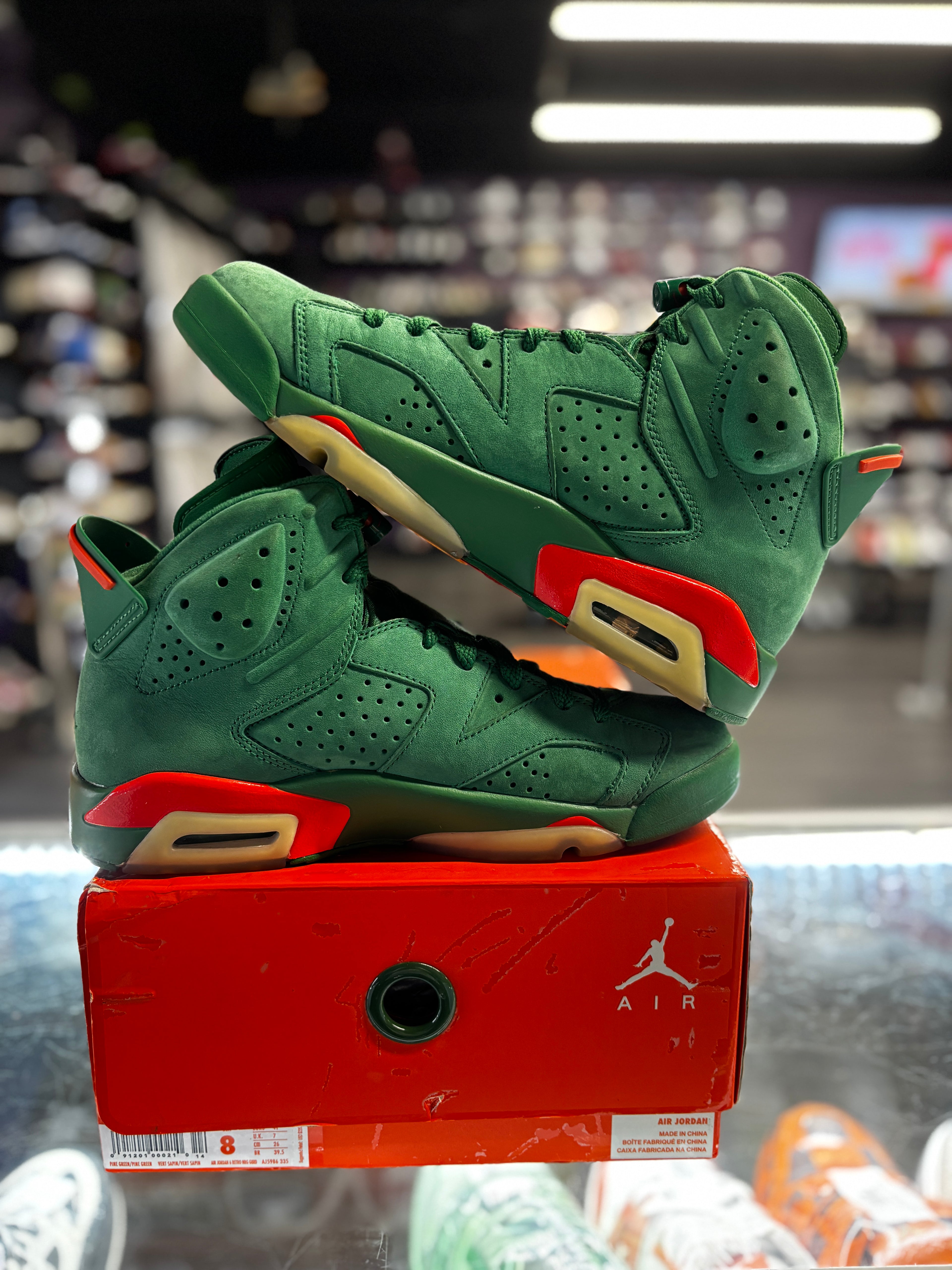2017 Air Jordan 6 Retro NRG "Green Suede Gatorade"