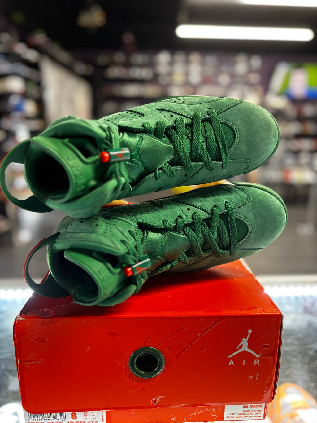 2017 Air Jordan 6 Retro NRG "Green Suede Gatorade"