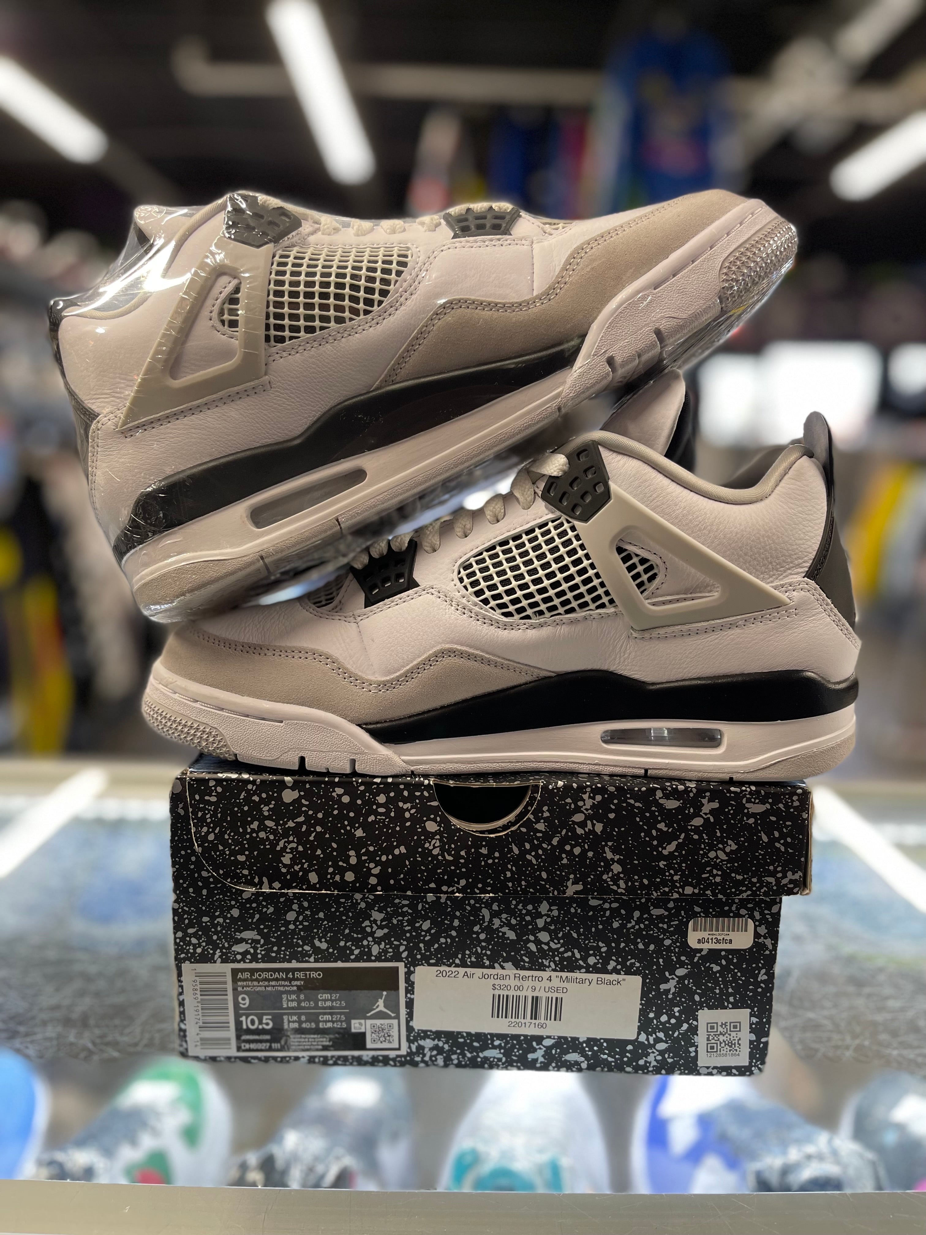 2022 Air Jordan Rertro 4 "Military Black"
