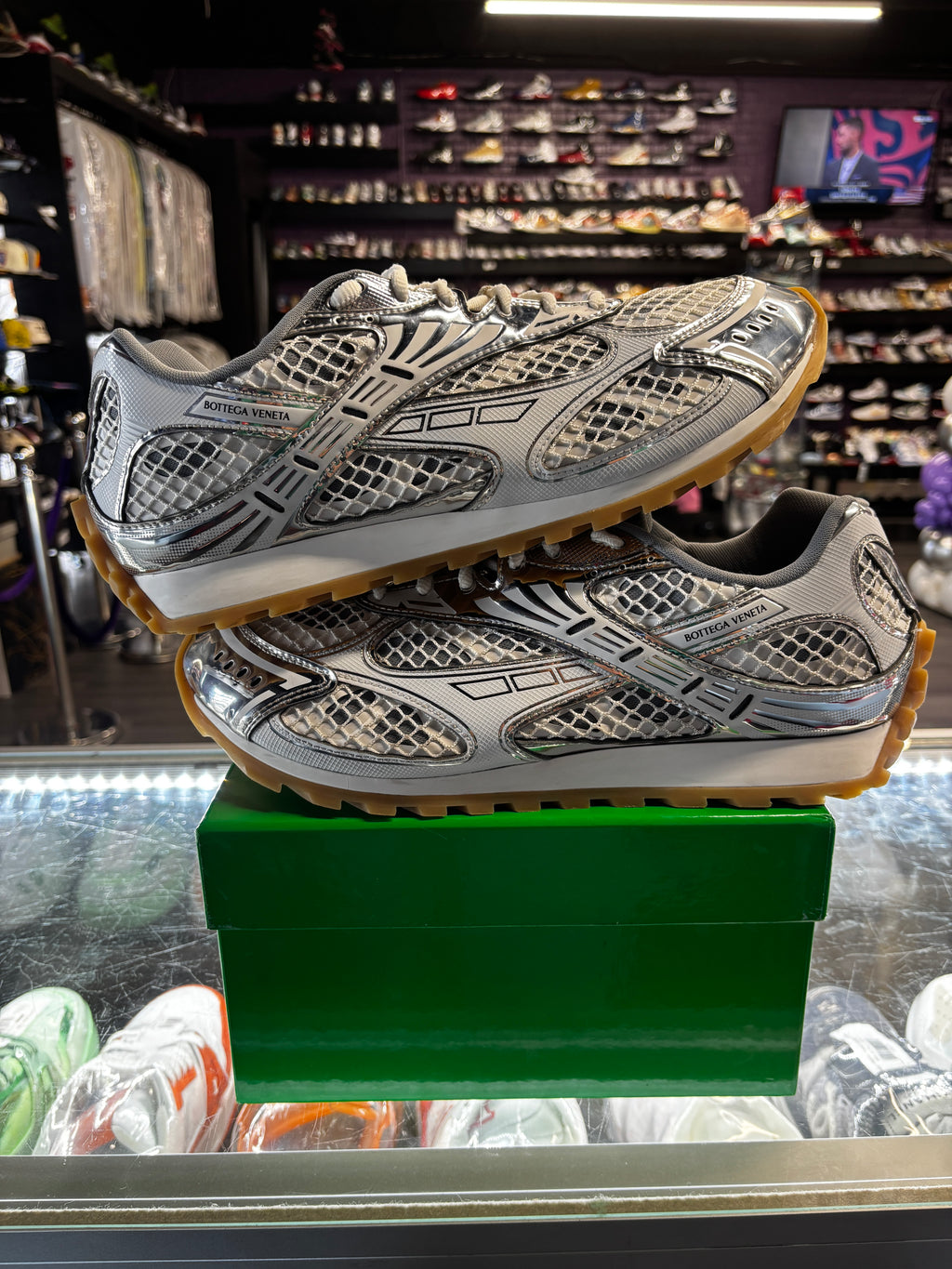 Bottega Venetta Orbit Sneaker "Silver"