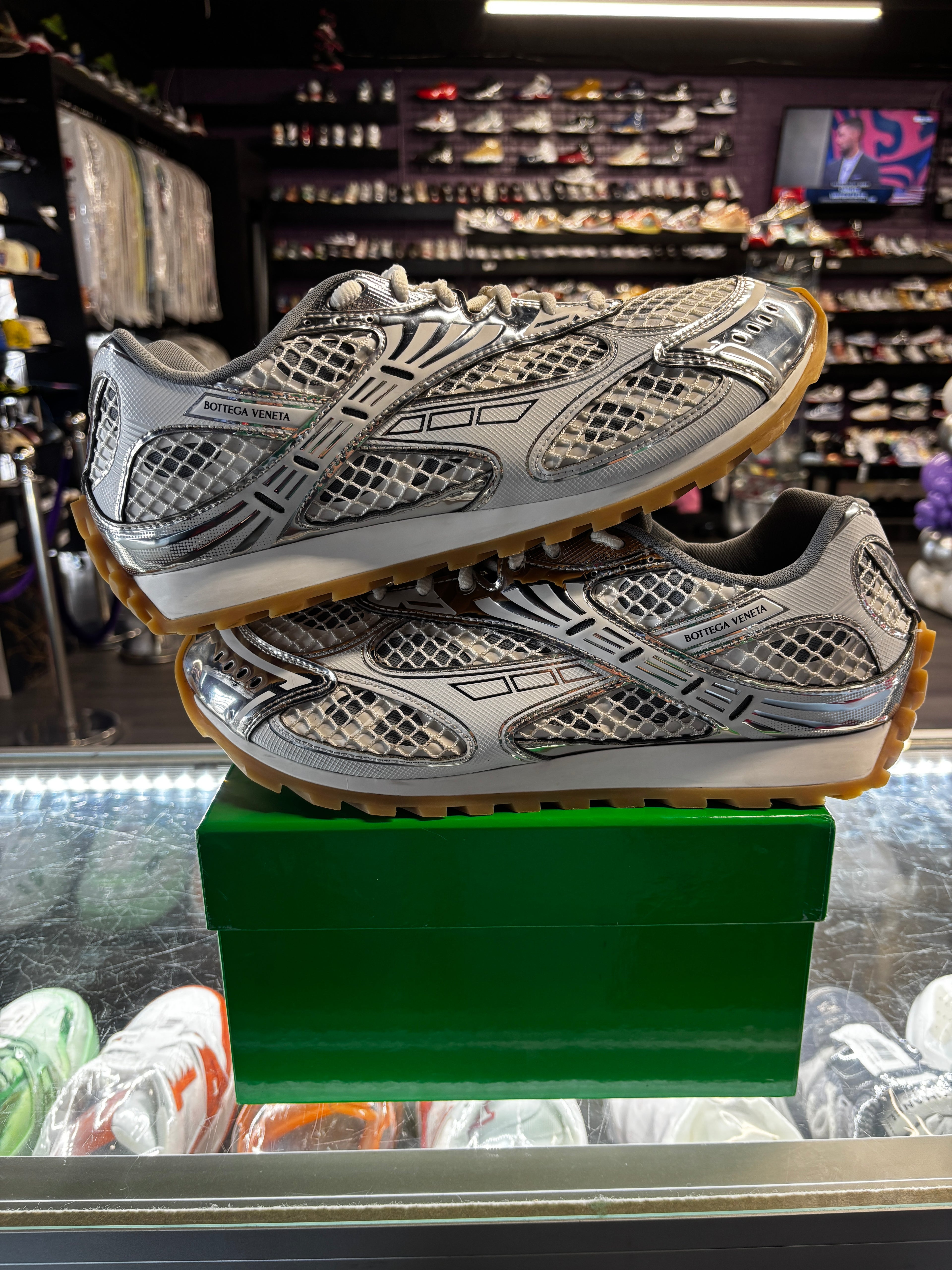 Bottega Venetta Orbit Sneaker "Silver"