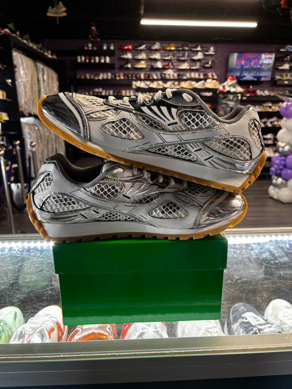 Bottega Venetta Orbit Sneaker "Silver"