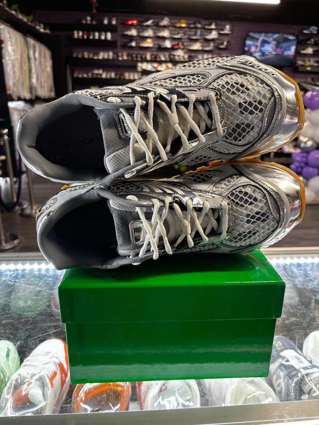 Bottega Venetta Orbit Sneaker "Silver"