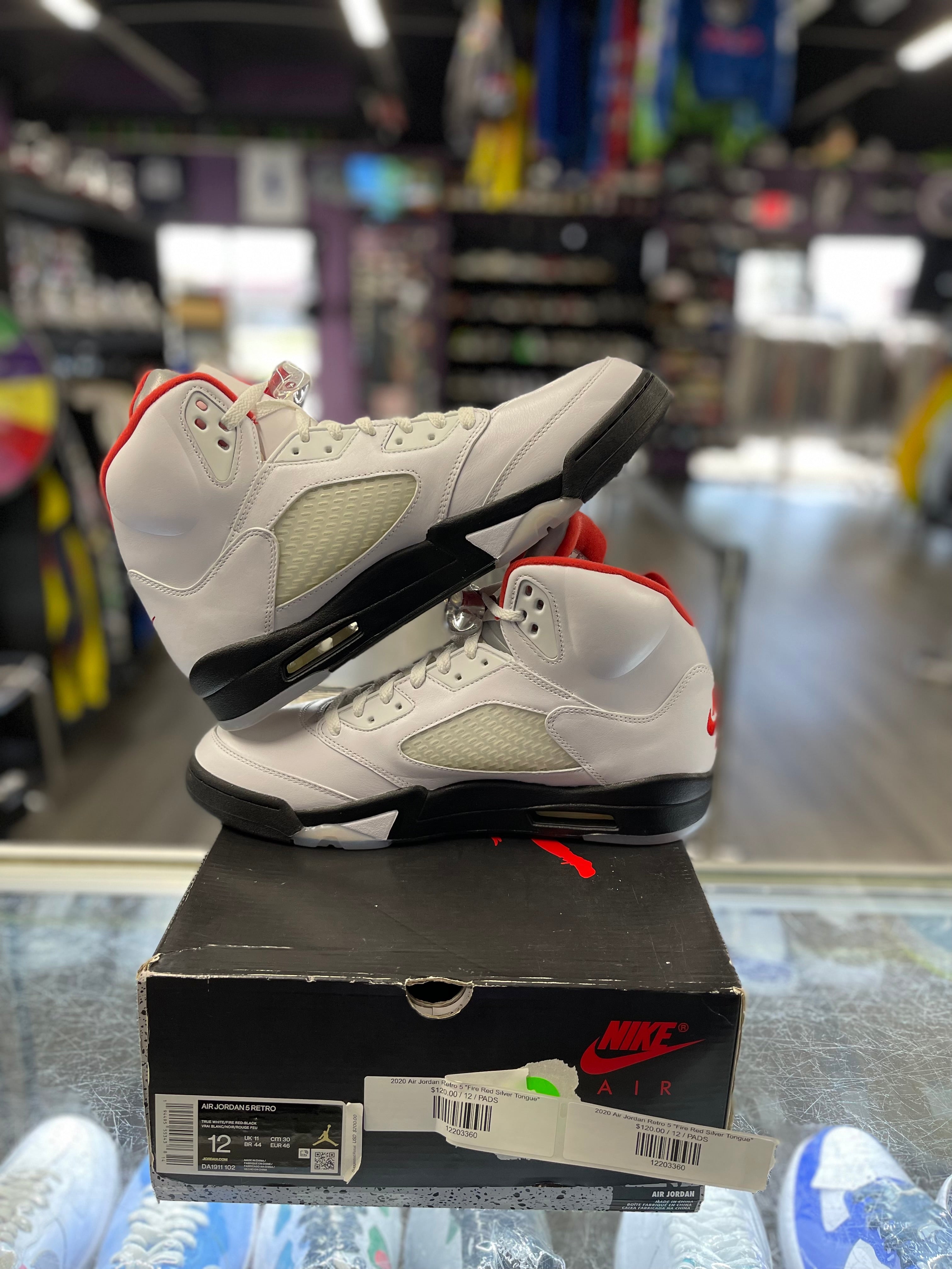2020 Air Jordan Retro 5 "Fire Red Silver Tongue"
