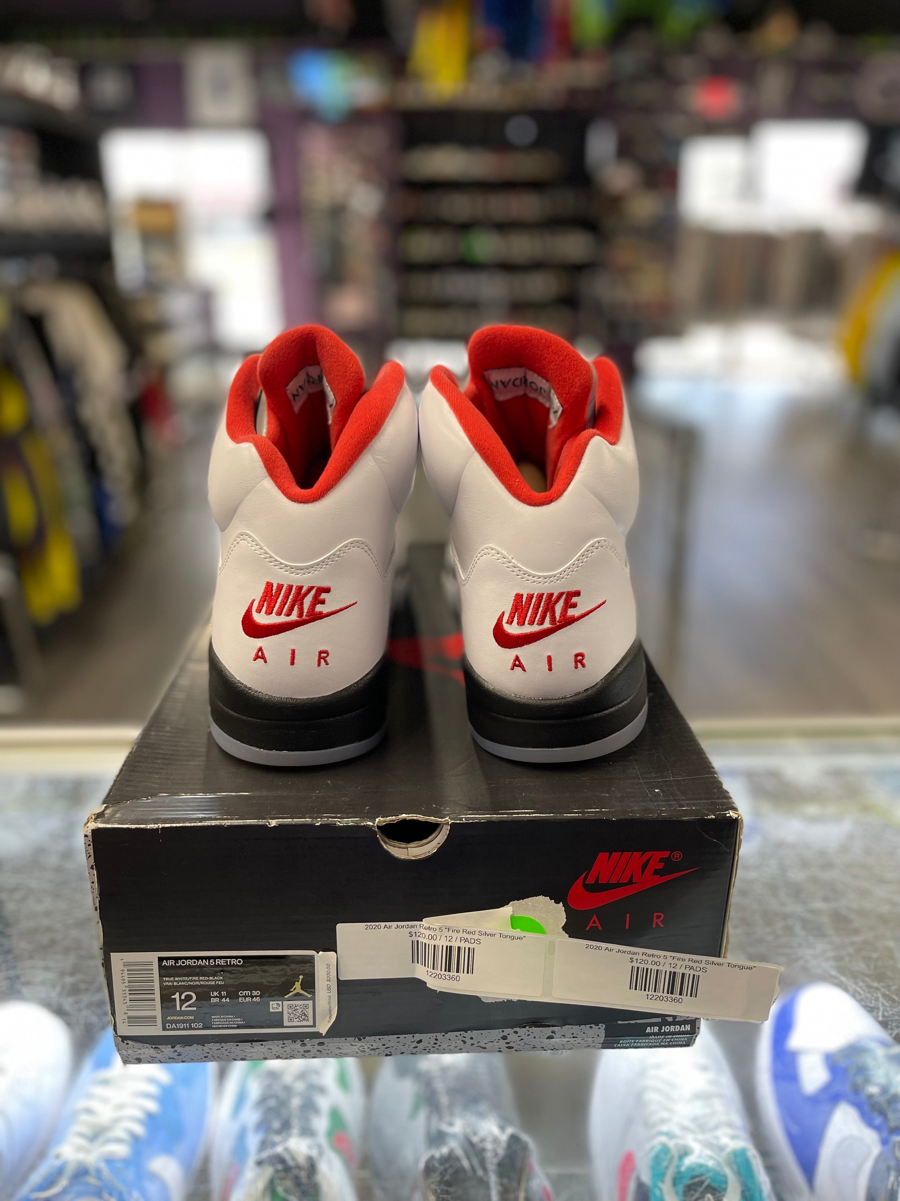 2020 Air Jordan Retro 5 "Fire Red Silver Tongue"