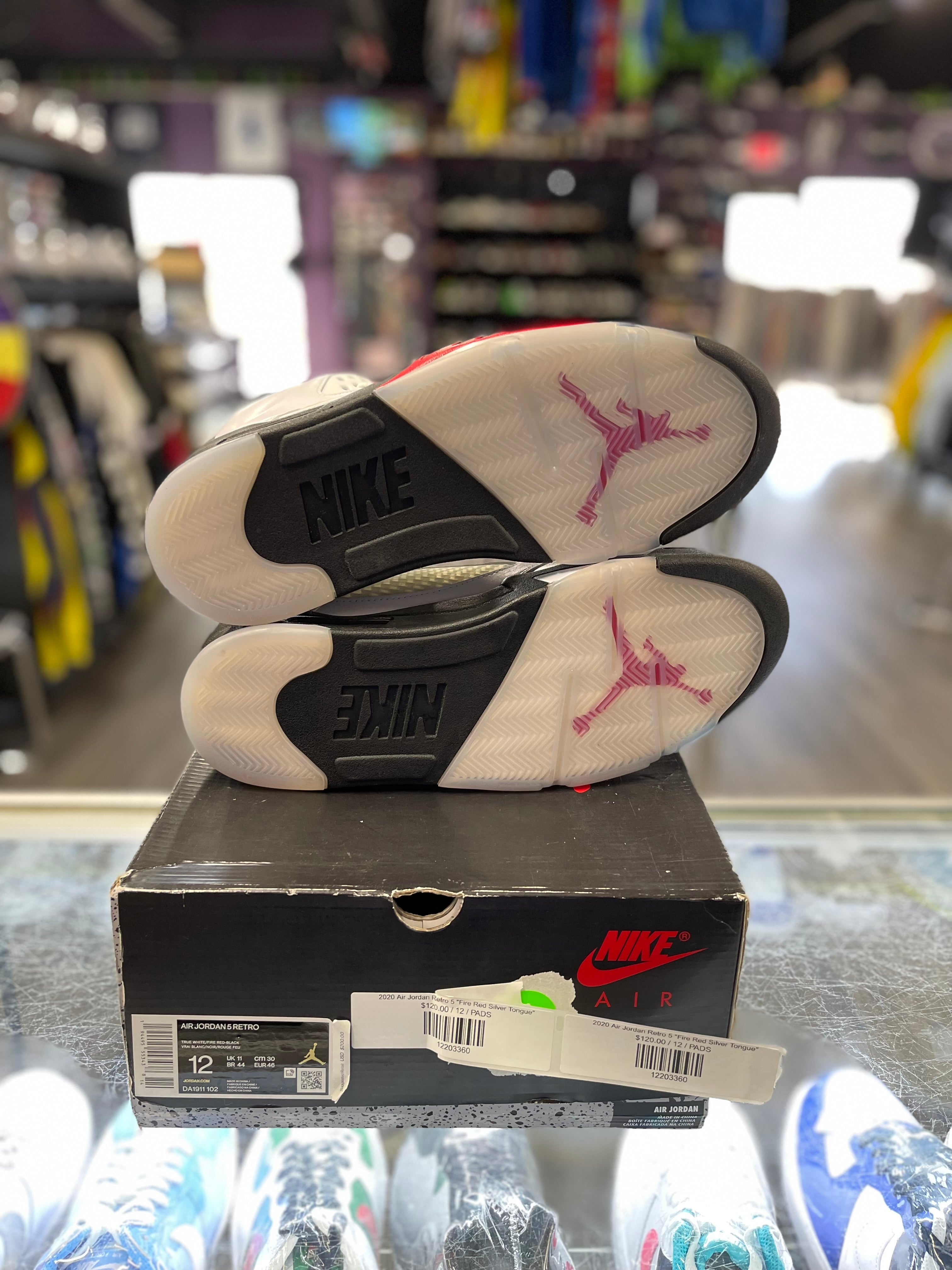 2020 Air Jordan Retro 5 "Fire Red Silver Tongue"
