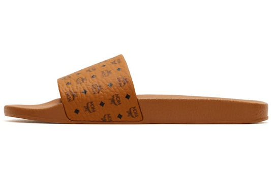 MCM Monogram Slides Brown