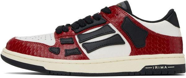 Amiri Skel Low Top "Snake Skin Black/Red"