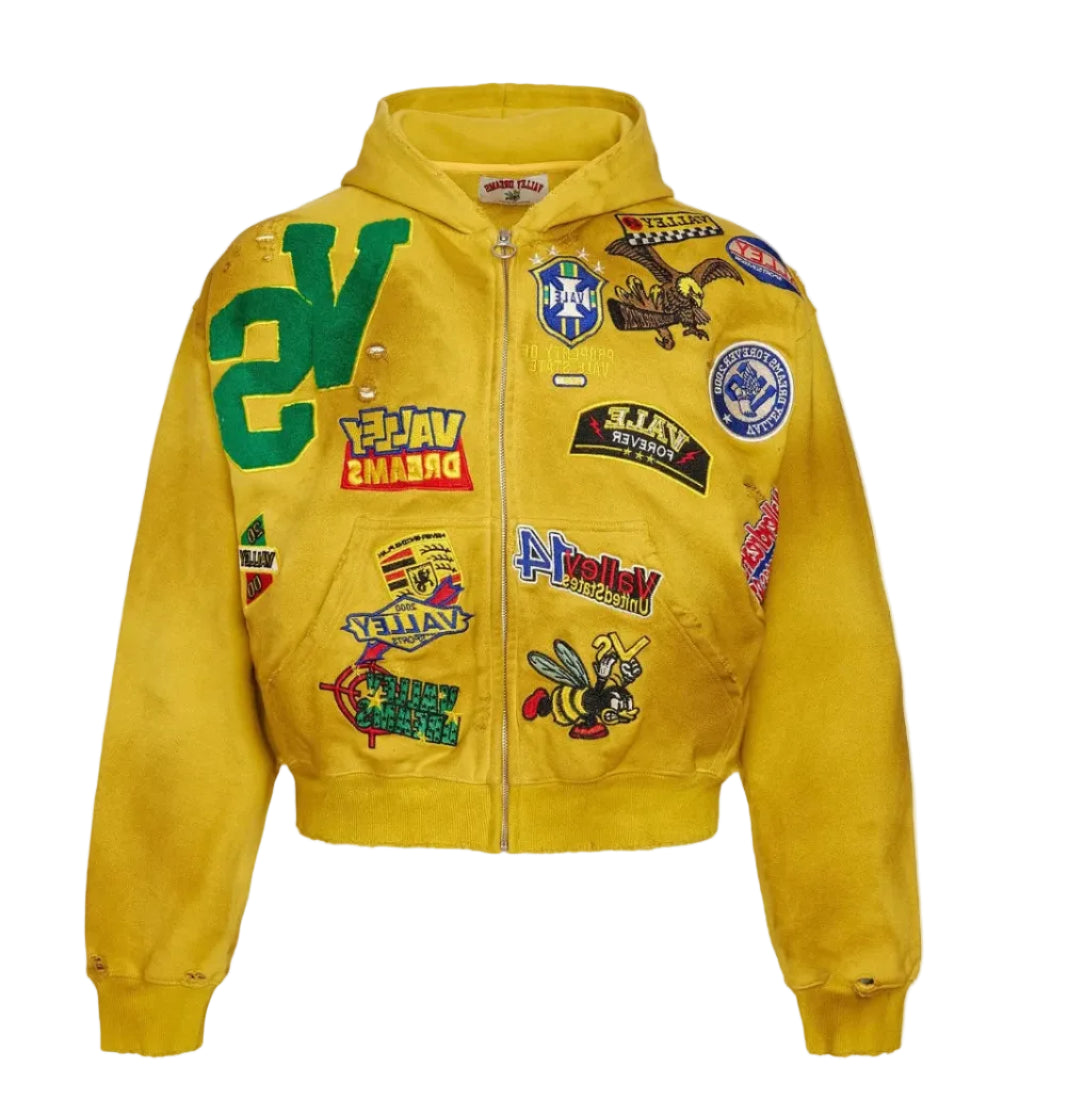 Vale Forver Doodle Zip-up "Yellow"
